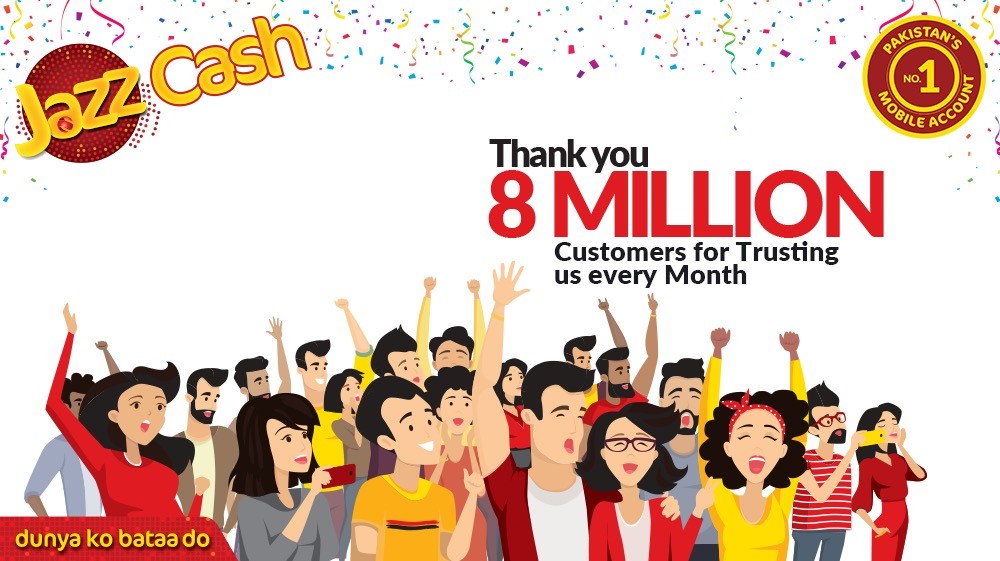 JazzCash crosses 8 million active mobile account users