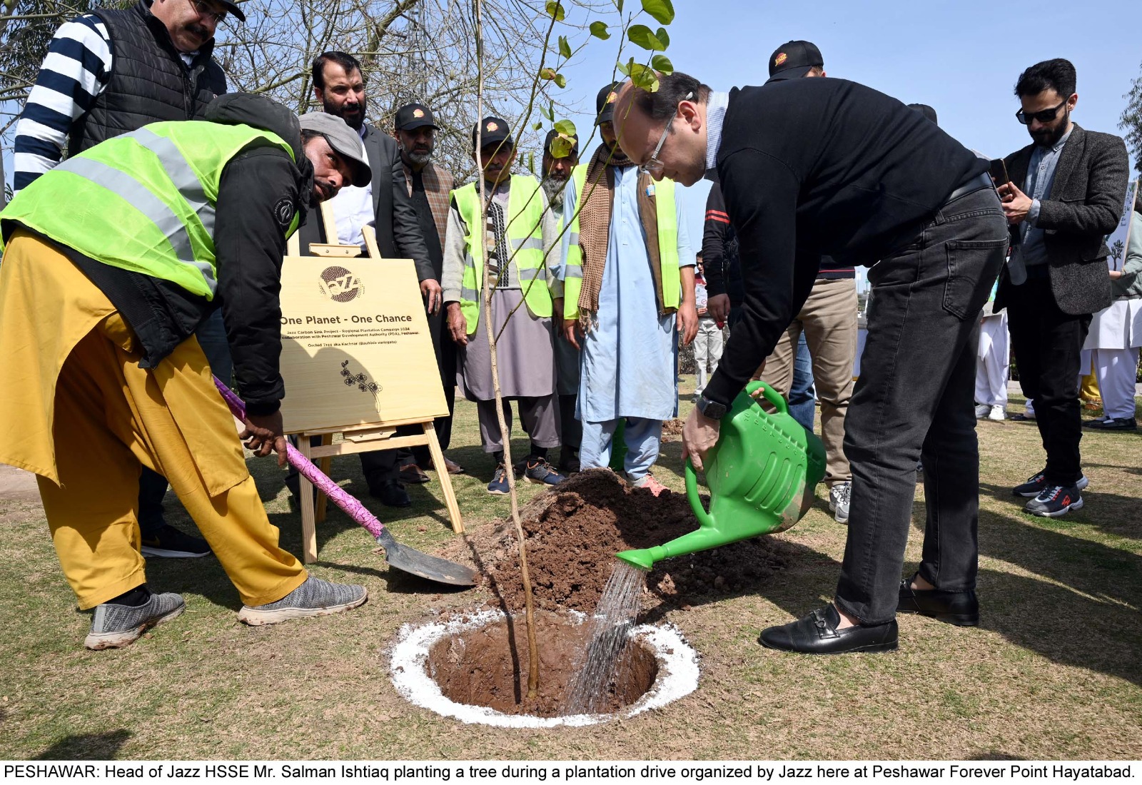 Jazz Holds Tree Plantation Drive in Peshawar as Part of its Carbon Sink Project