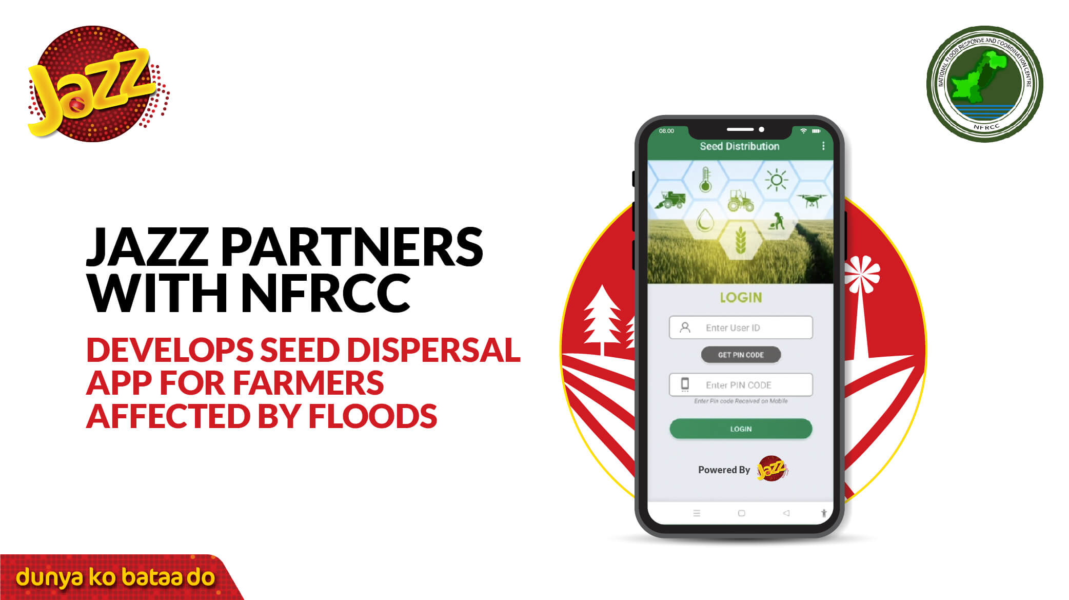 Jazz partners with NFRCC to develop Seed Distribution App for farmers affected by floods
